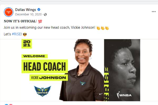 WNBA Coach Vickie Johnson 