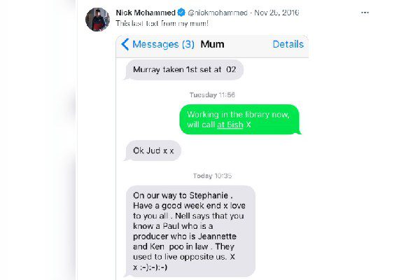 Nick Mohammed's Mother